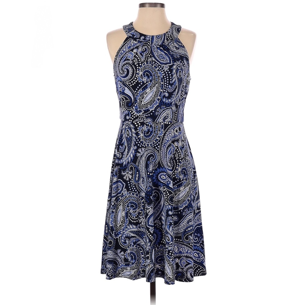 Tommy Hilfiger Navy Blue Paisley Dress